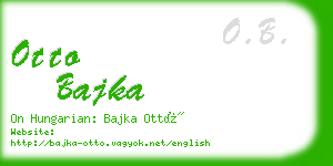 otto bajka business card